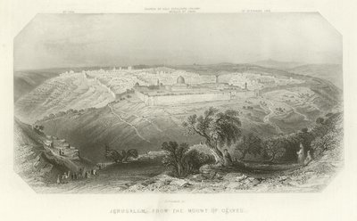 Jerusalem from the Mount of Olives by Edward Paxman Brandard